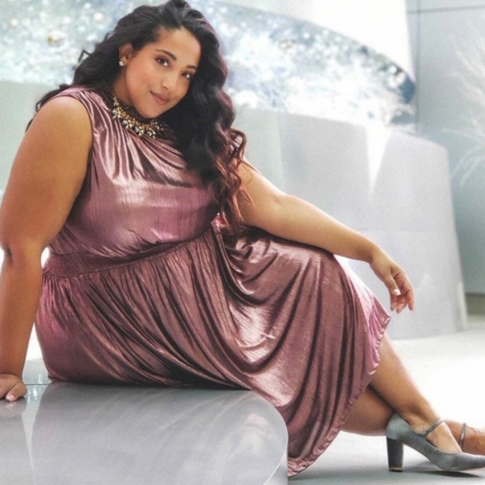 1X • ModCloth • Savor The Occasion Rose Gold A Line Dress